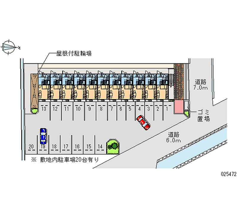 レオパレス久米東 月極駐車場