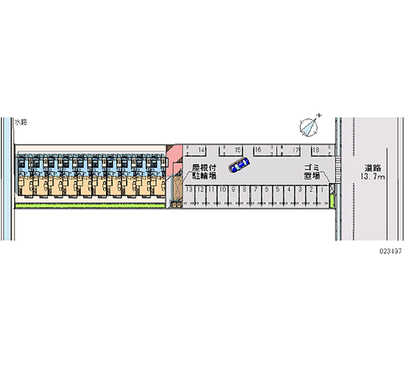 レオパレスルポ　アベイユ　Ｋ 月極駐車場