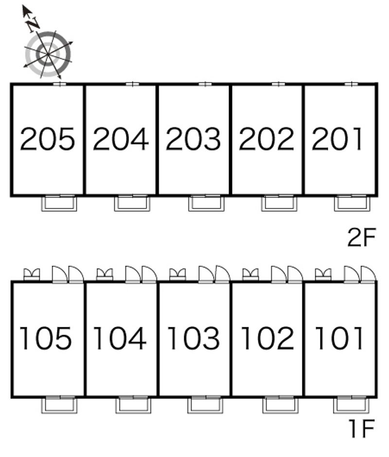 レオパレスオークスⅡ 間取り配置図