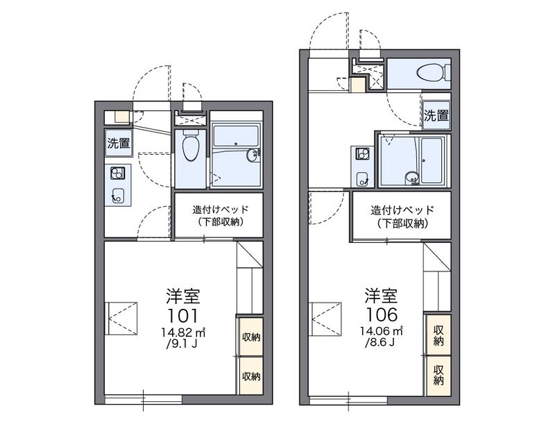 レオパレスロッソピアンコⅢ 間取図
