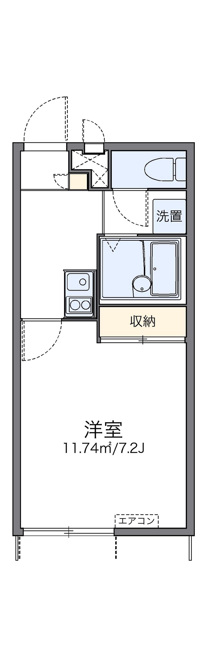 レオパレスどるちぇ志賀本通 間取図