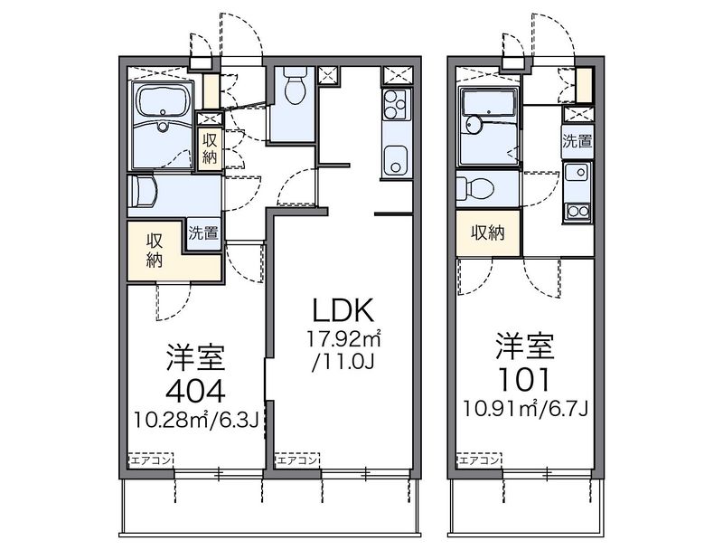 レオパレスベルファム 間取図