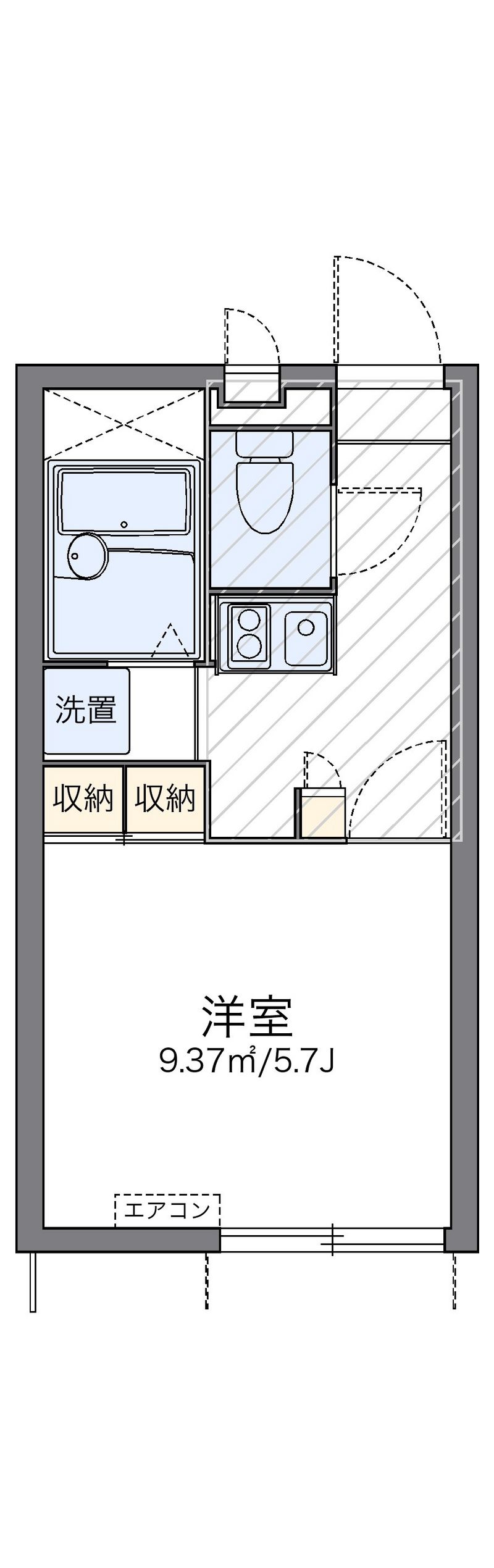 レオパレスパルタ 間取図