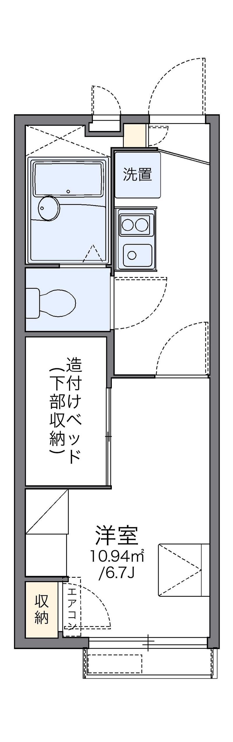 レオパレスツバキハウス 間取図