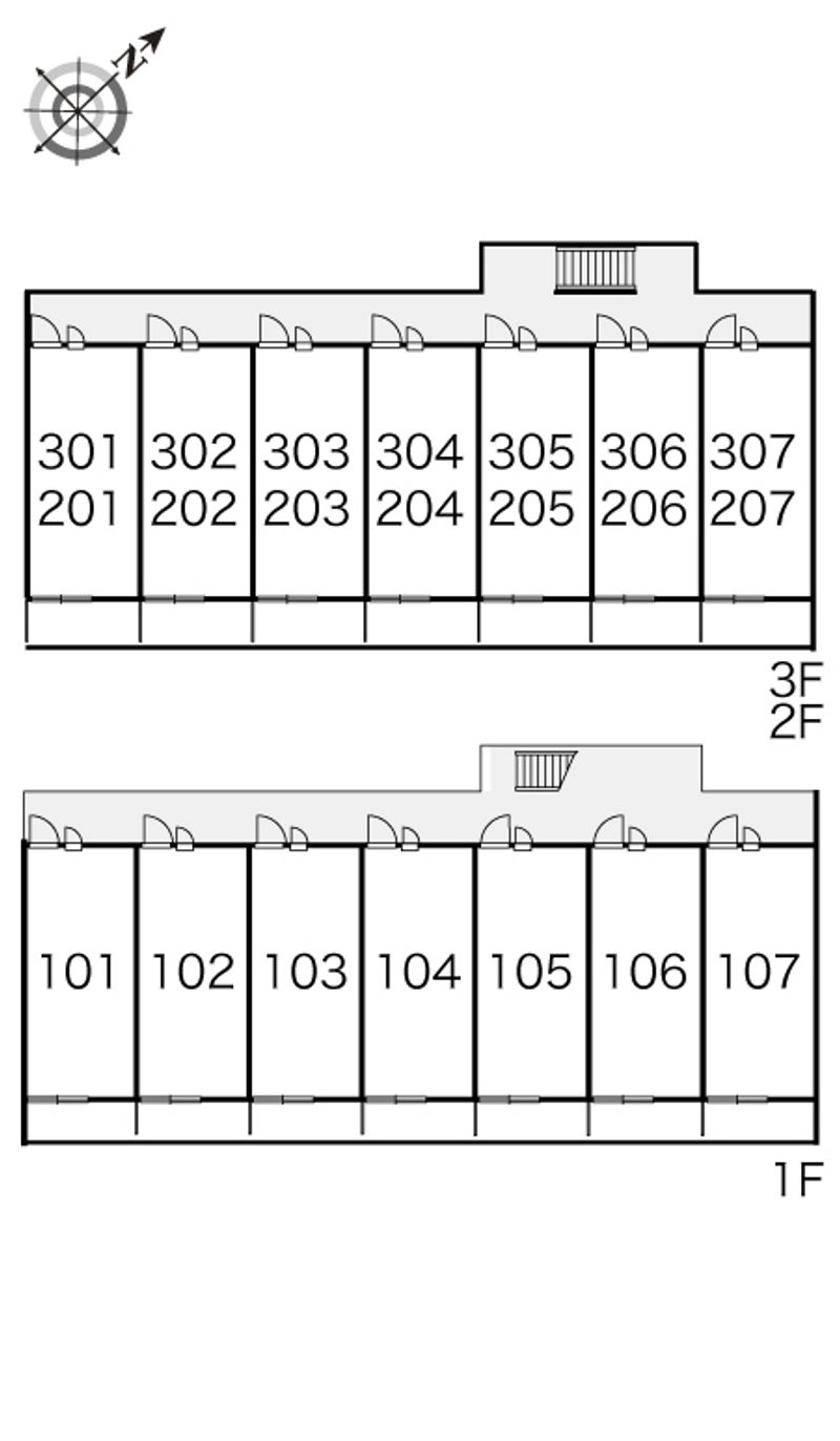 レオパレス向日葵 間取配置図