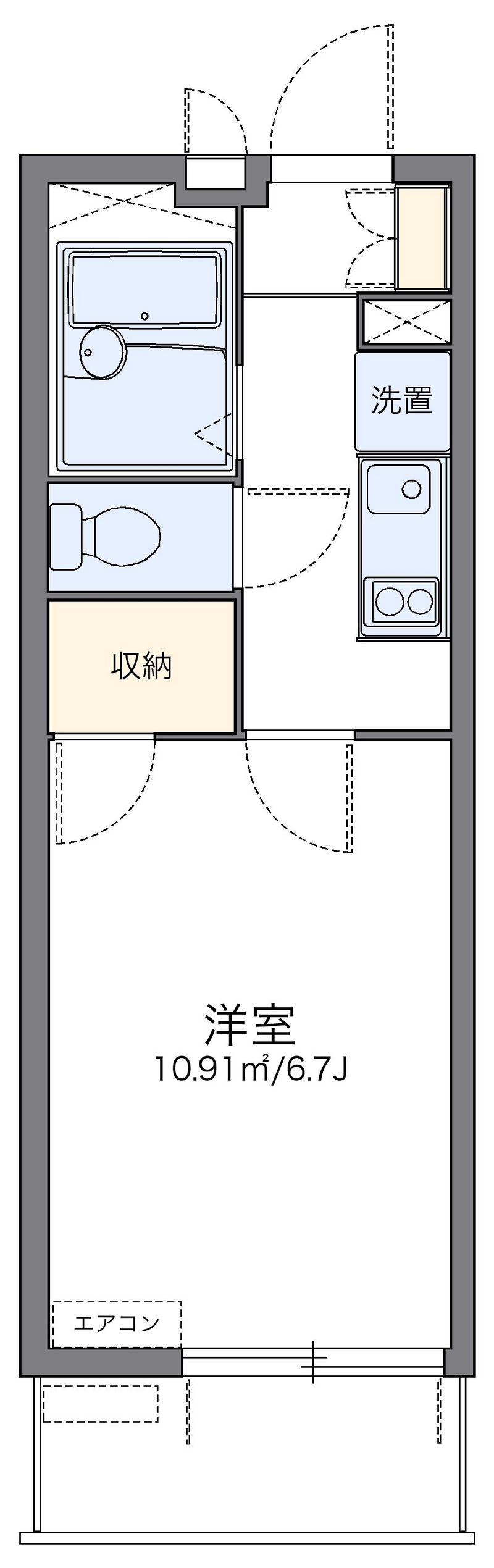 レオパレスＫ　Ｍ 間取図