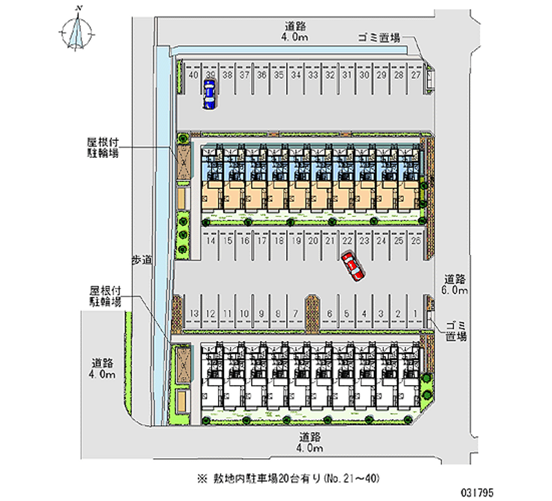 レオパレスコンフォートＢ 月極駐車場