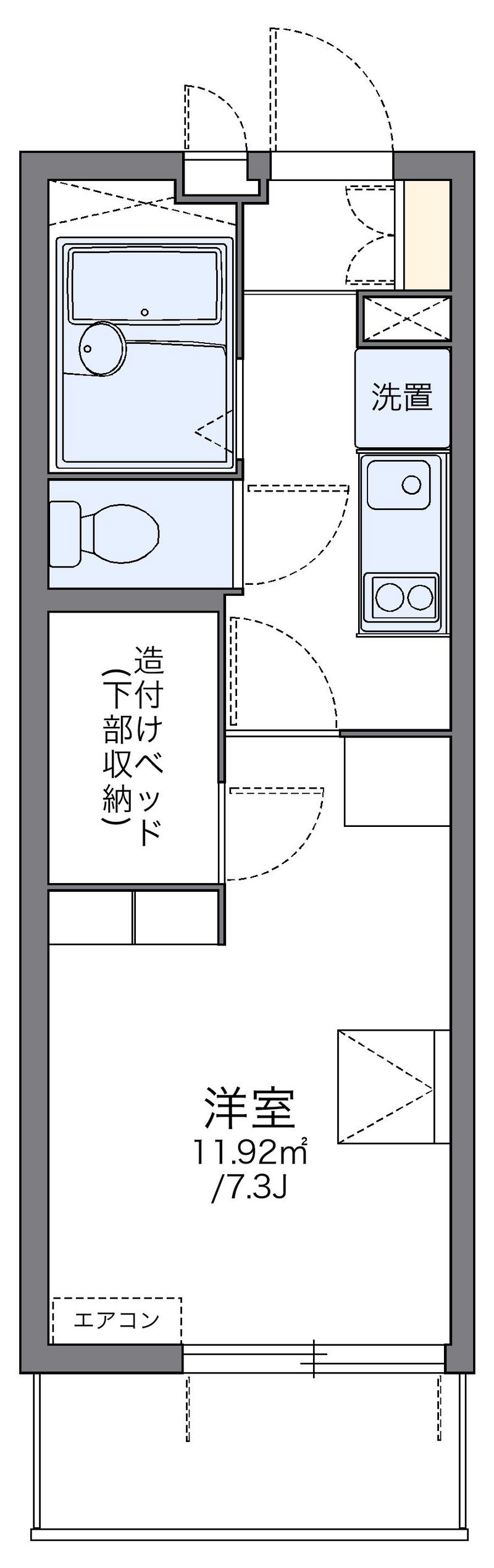 レオパレスラピスラズリ高井田 間取り