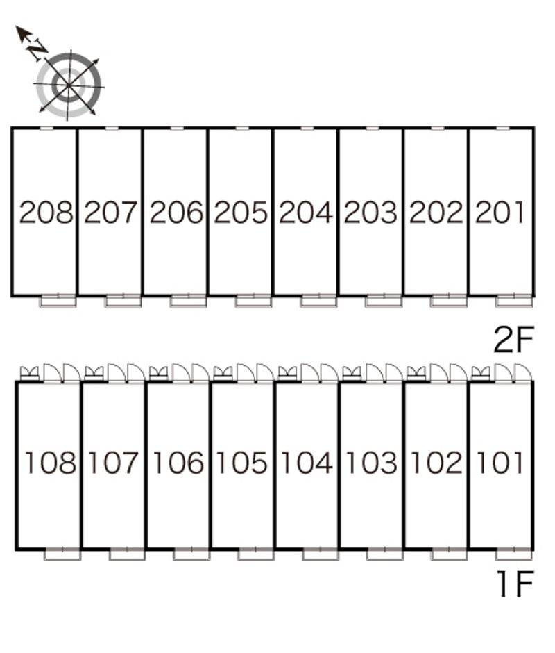 レオパレス８７４ 間取配置図