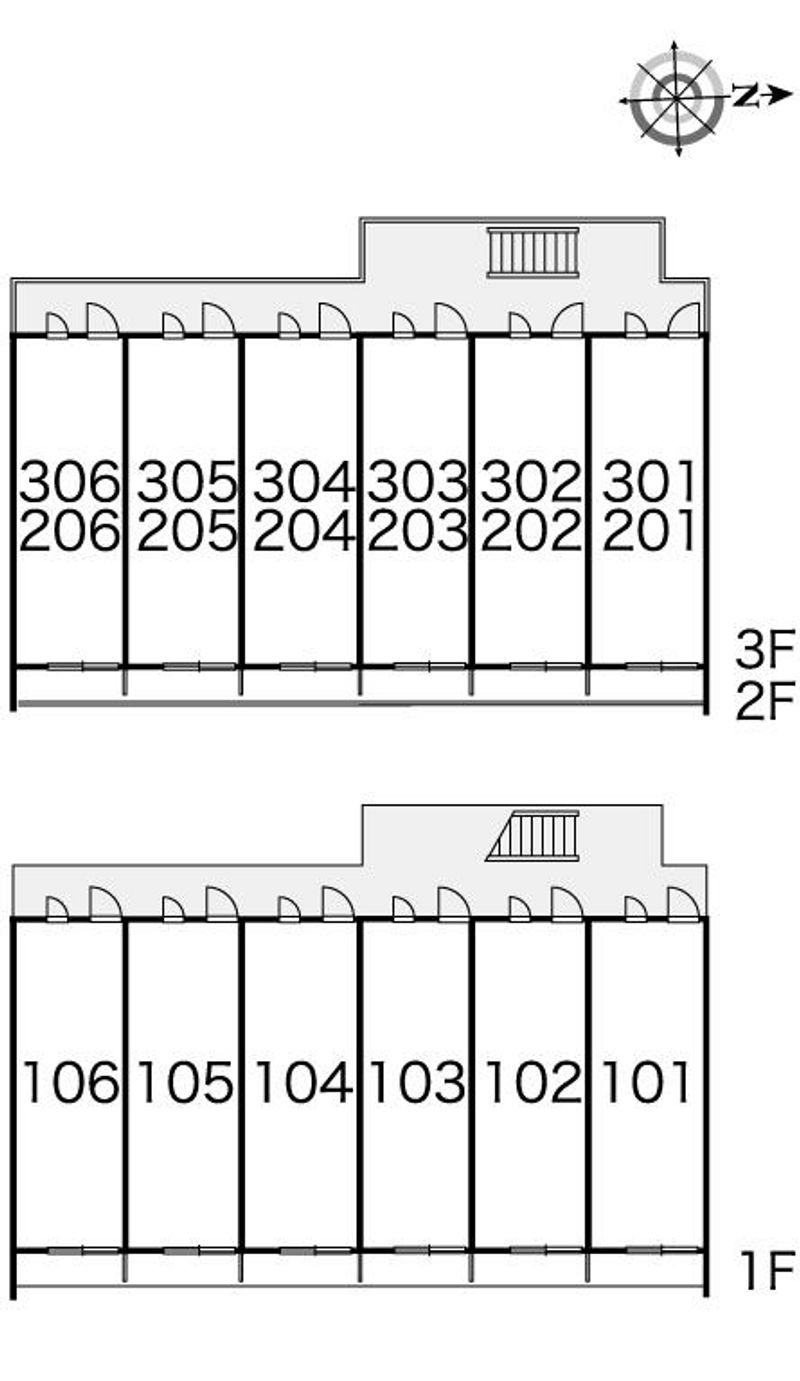 レオパレスねむの木 間取り配置図