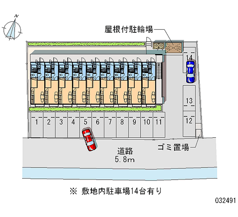 レオパレスブルーリーフタウン 月極駐車場