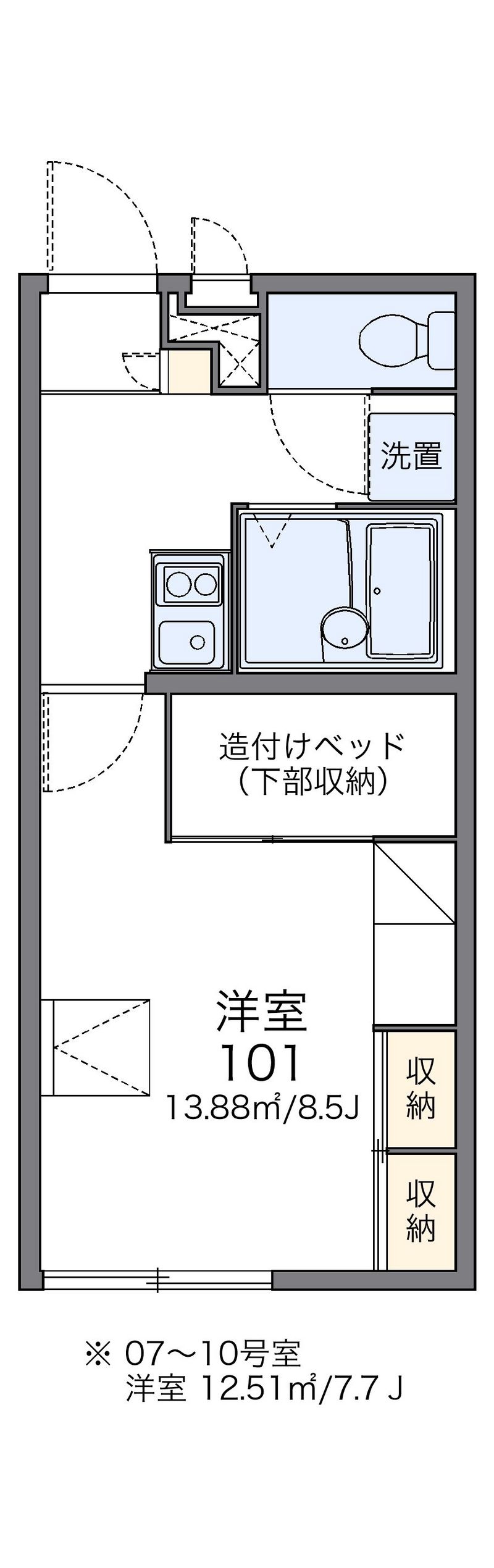 レオパレスサンライズ長濱 間取図