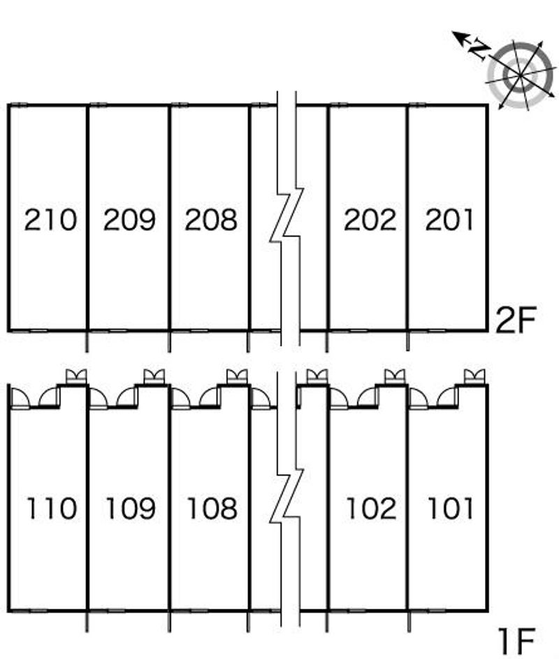 レオパレス悠樹Ⅱ 間取り配置図