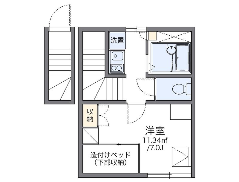 レオパレス本城 間取図