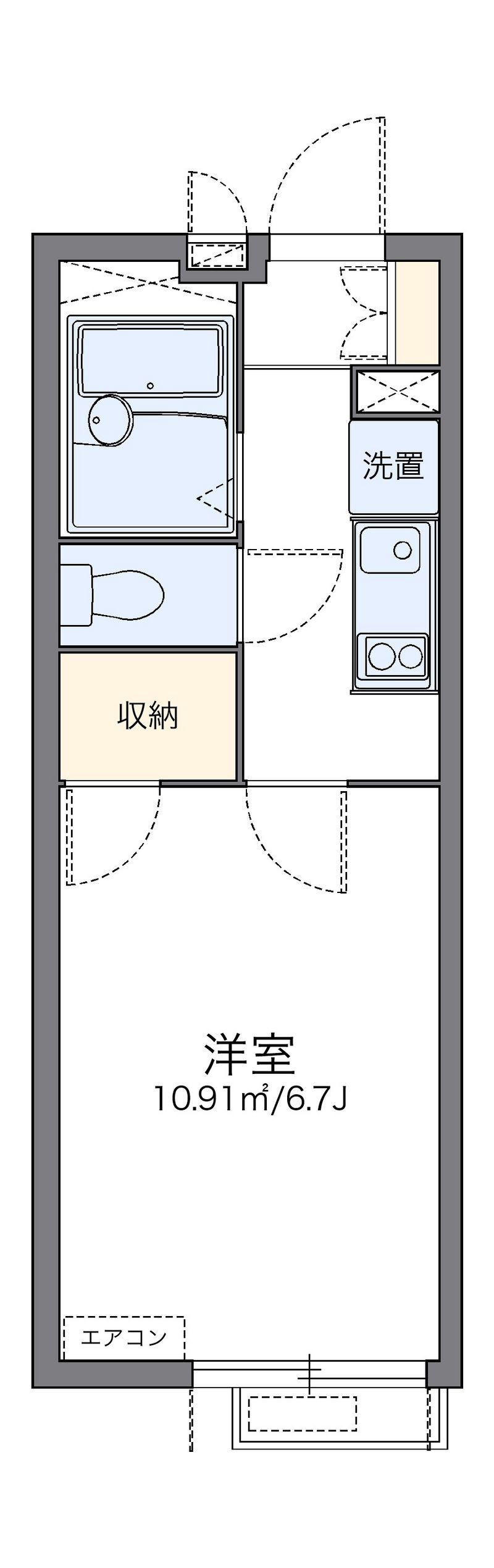 レオパレスサニー川崎 間取図