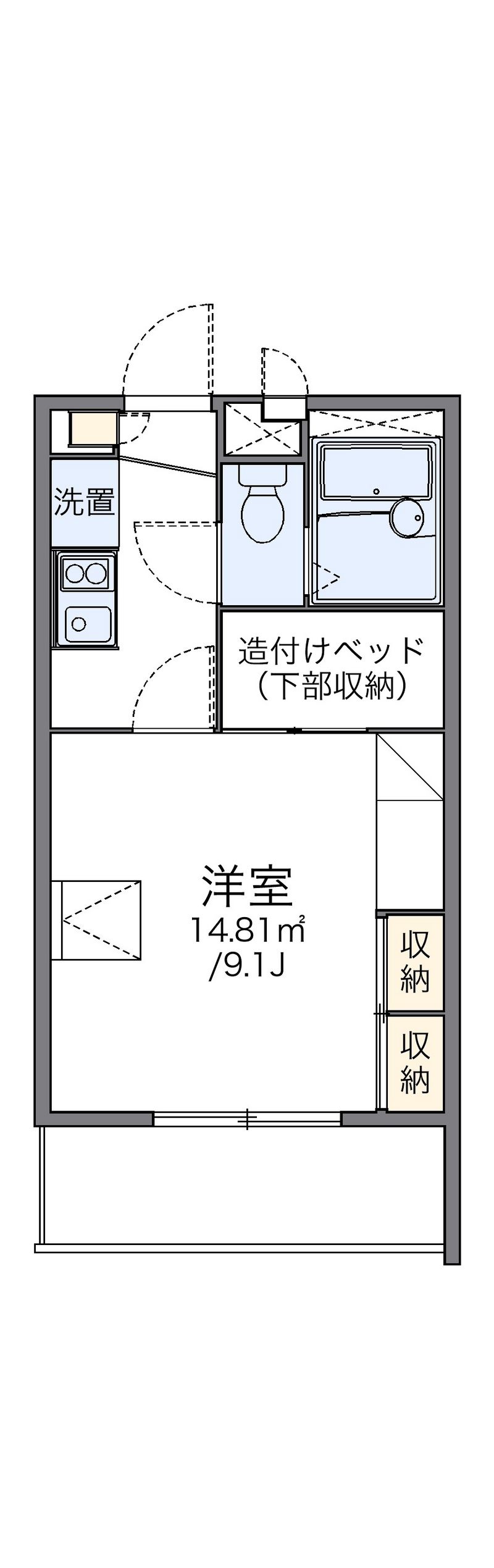 レオパレスシャルム瀬戸 間取図