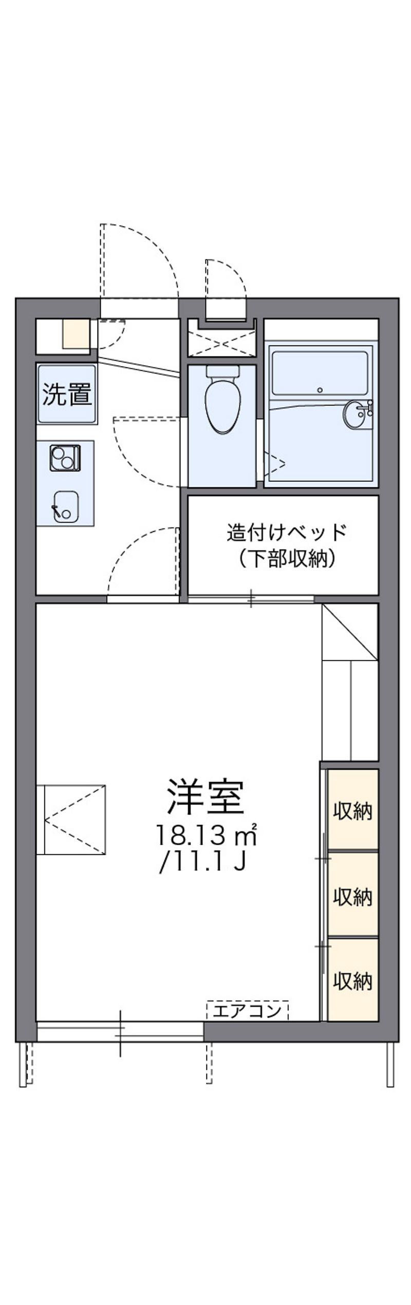 レオパレス波岡 間取図