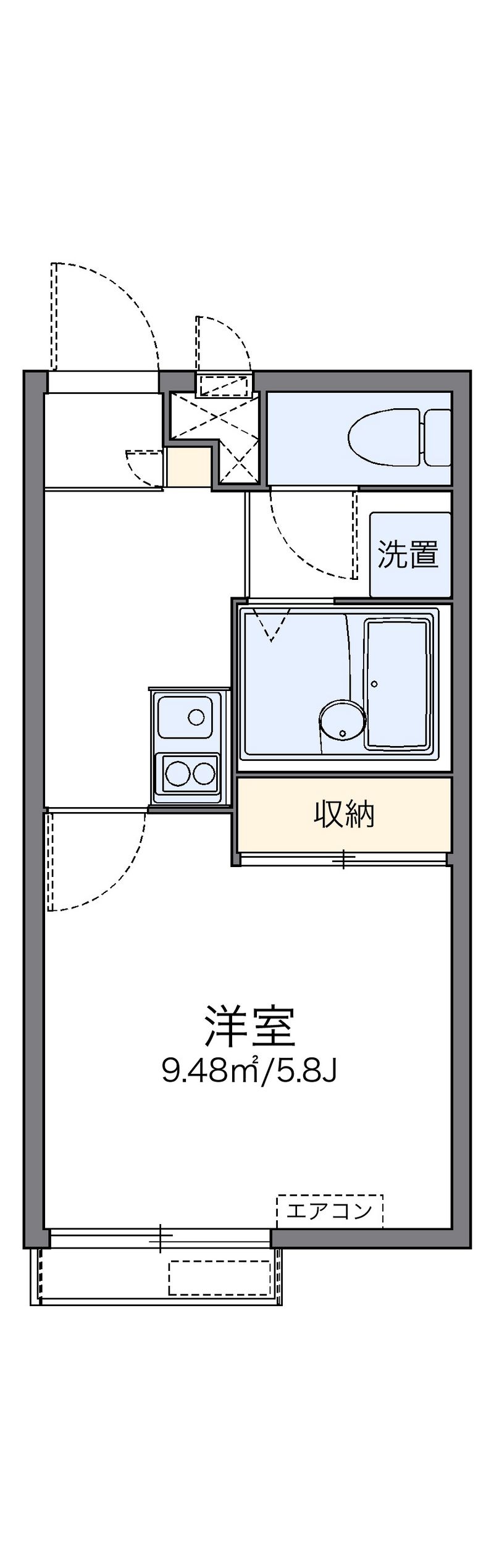 レオパレスイマクマノヒルズ 間取図