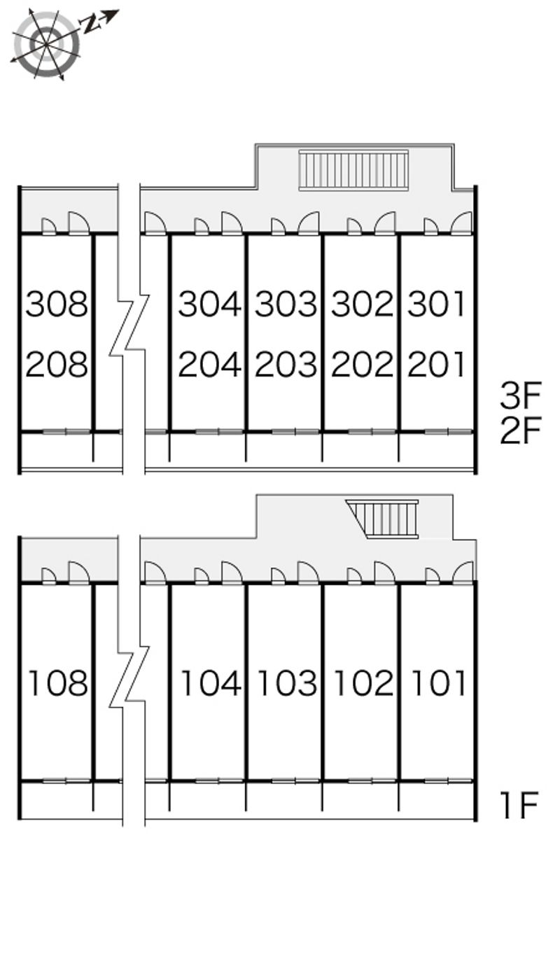 レオパレスノーブルコート久地 間取り配置図