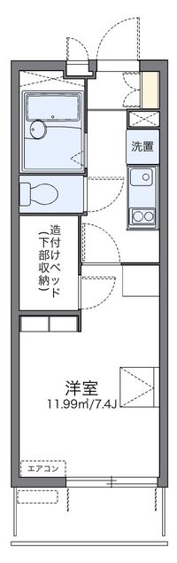 レオパレスエルハピネス 間取り図