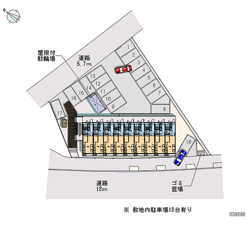 レオパレスＳＴＡＹ小立 月極駐車場