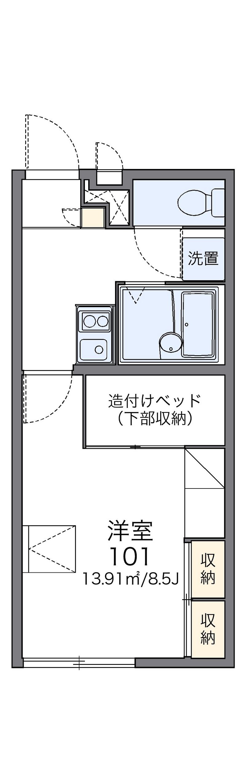 レオパレス萩 間取図