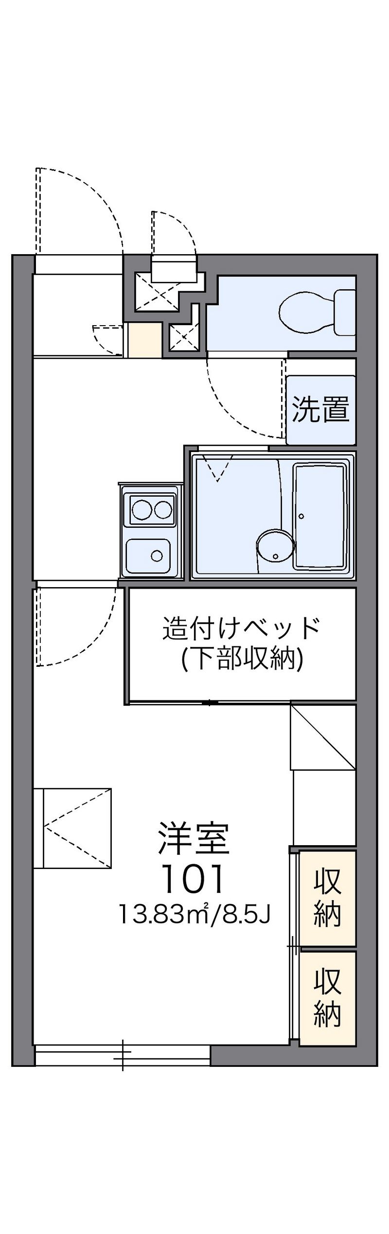 レオパレス森 間取図