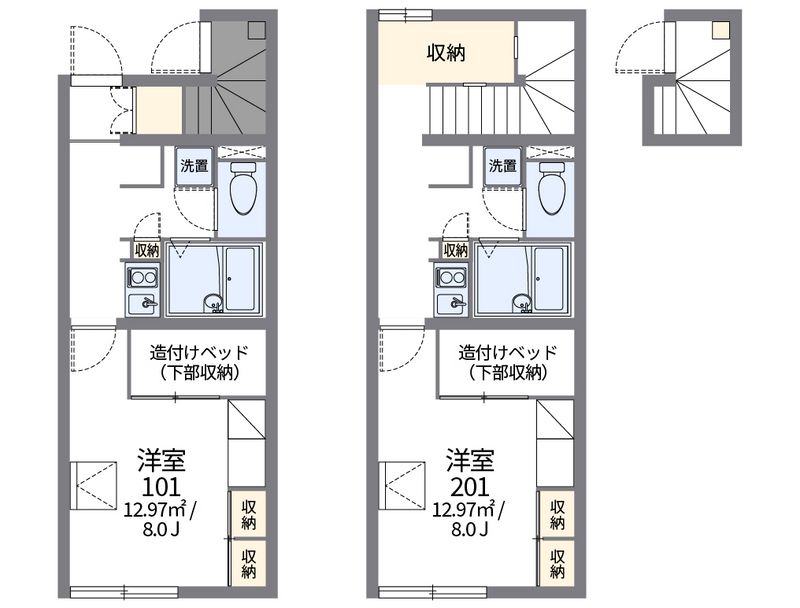 レオパレス八陽館 間取図