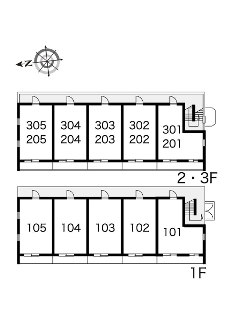 レオパレス向日葵 間取配置図
