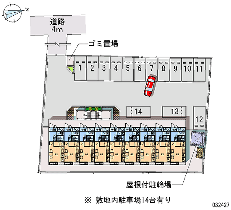 レオパレスアースヒルズ 月極駐車場