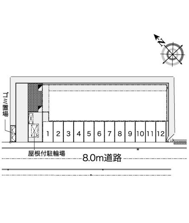 レオパレス西野Ⅱ 駐車場