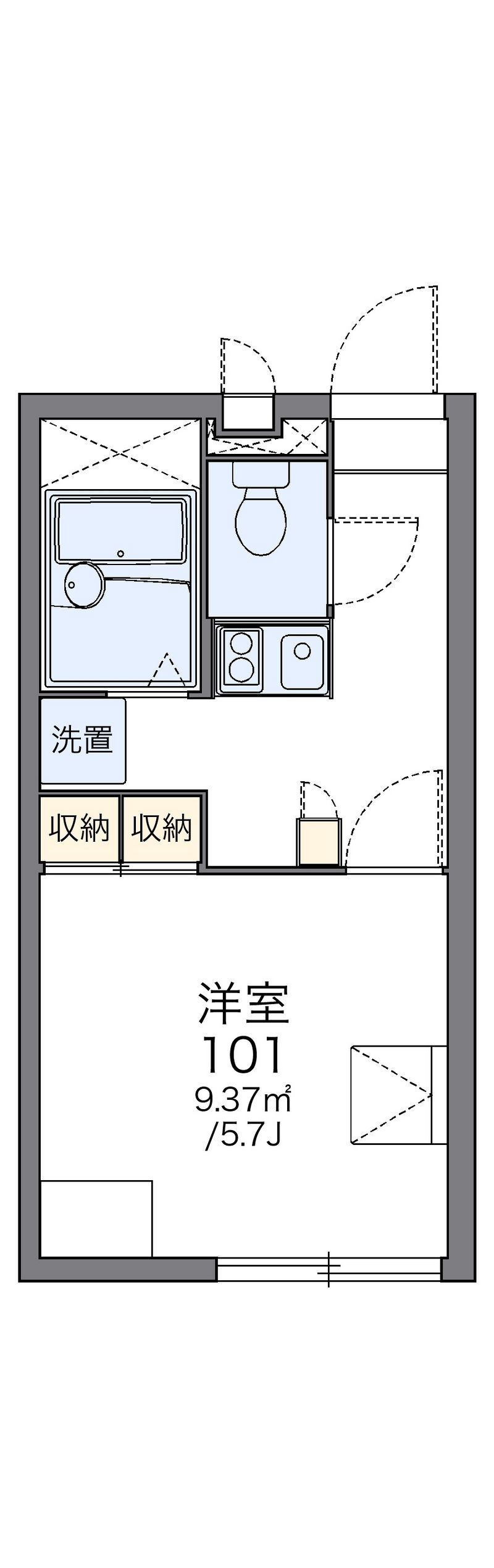 レオパレスグリーンコート寺家 間取図