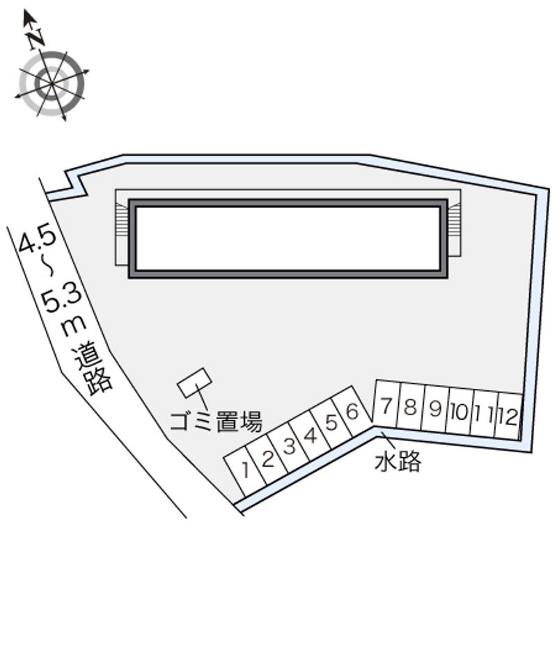 レオパレス築地 配置図