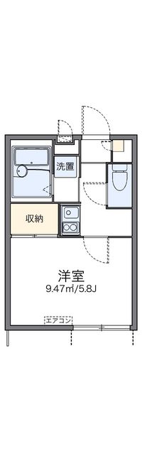 レオパレスサンヒルズ鎌谷町 間取り図