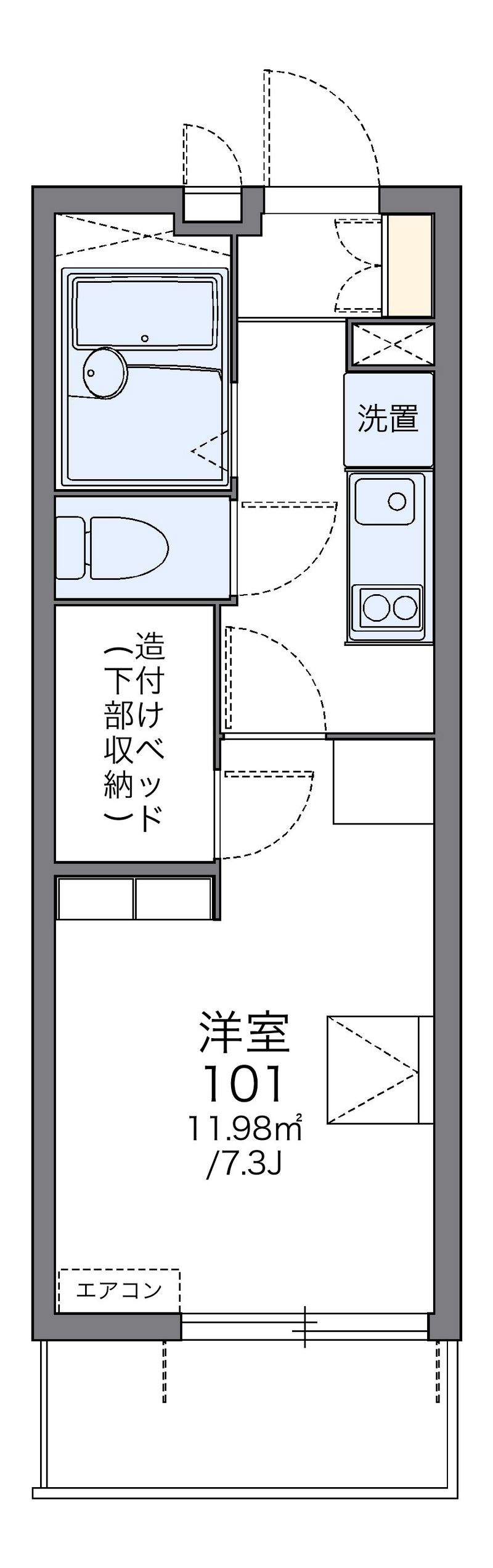 レオパレス安住 間取図