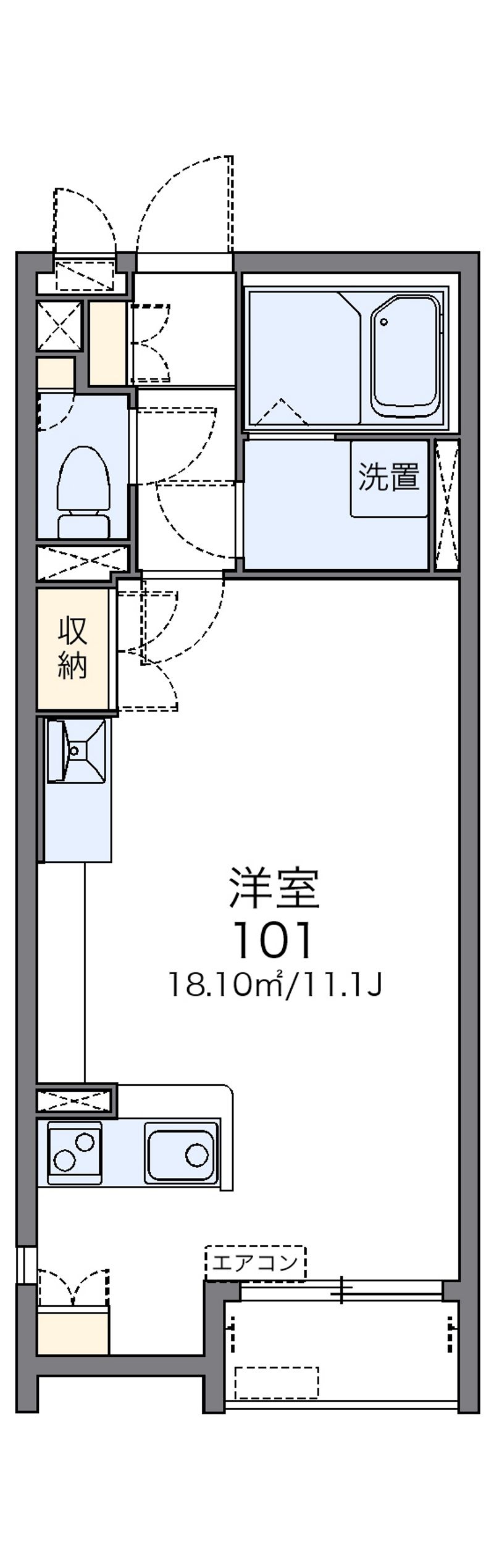 レオネクストリバーサイドⅠ 間取図