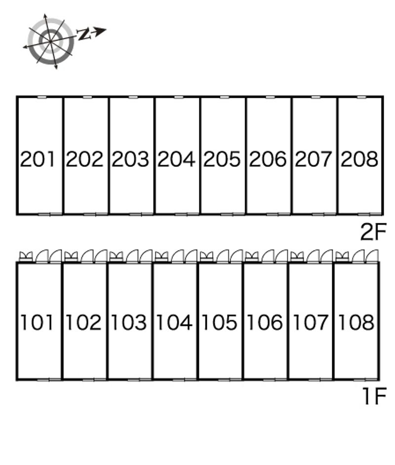 レオパレスなでしこ 間取配置図