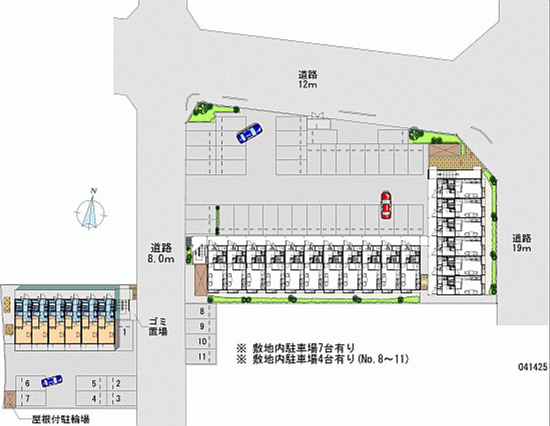 レオパレス新川Ⅱ 月極駐車場