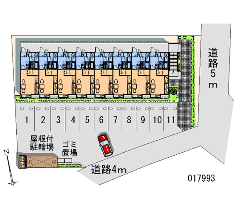 レオパレス岩田 月極駐車場