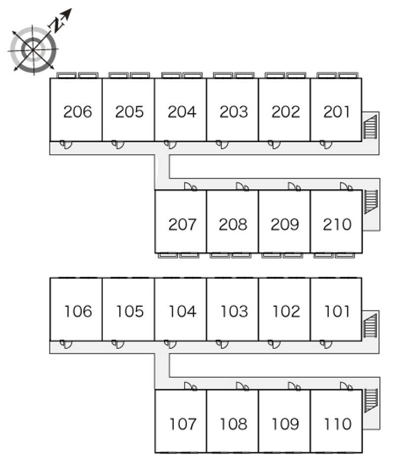 レオパレスカーサ鳴門 間取配置図