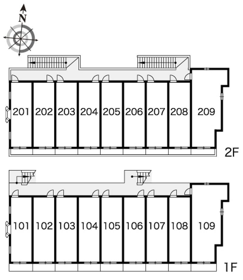 レオパレス５＆５ 間取配置図
