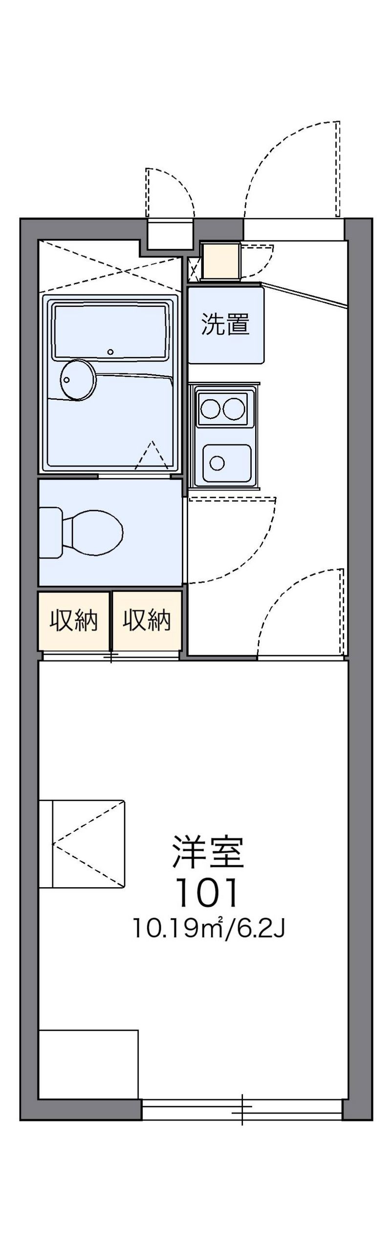 レオパレスパラディーゾ 間取図
