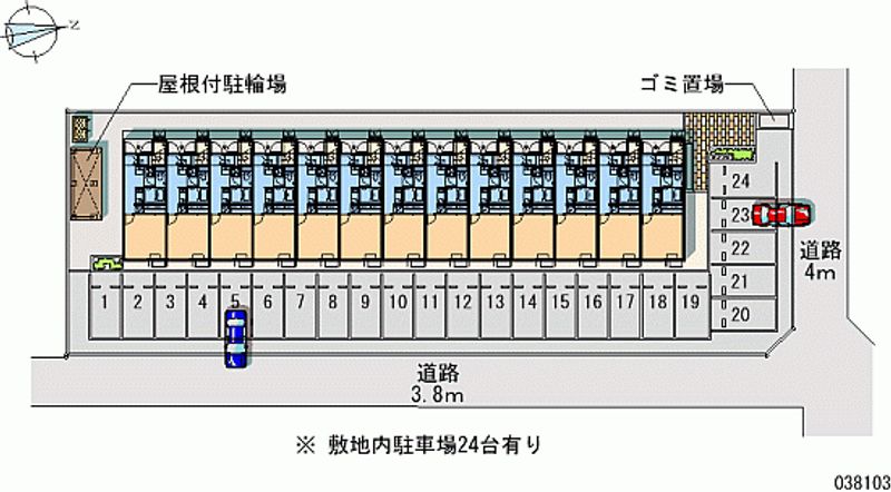 レオパレスシャルマン久保田 月極駐車場