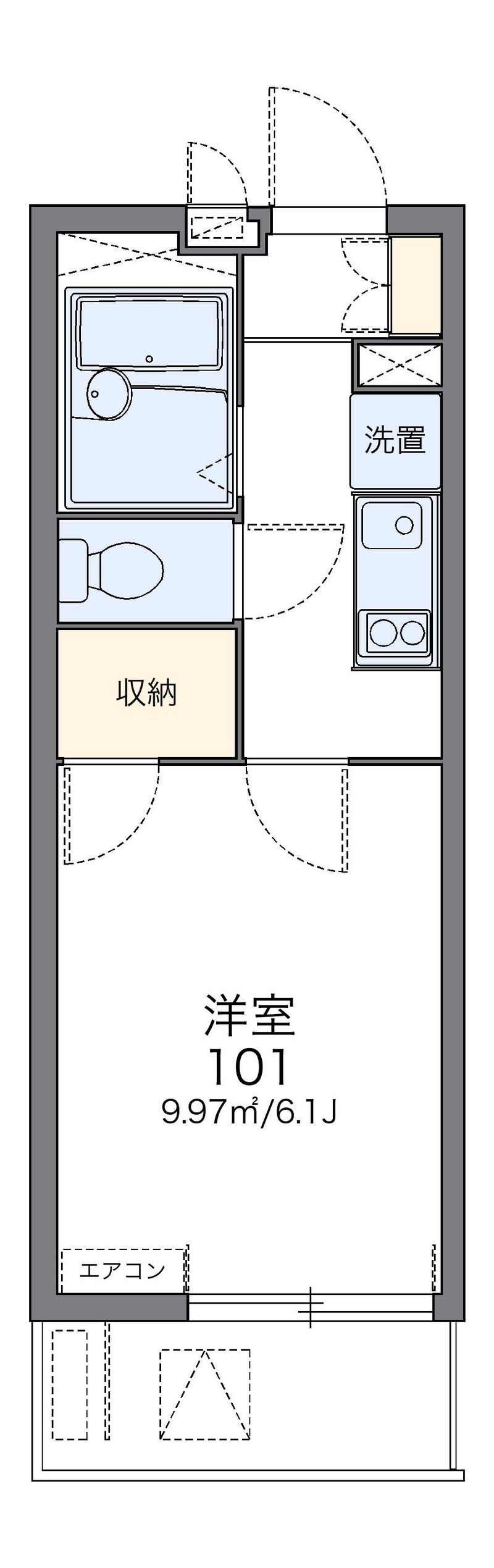 レオパレス中川Ⅱ 間取図