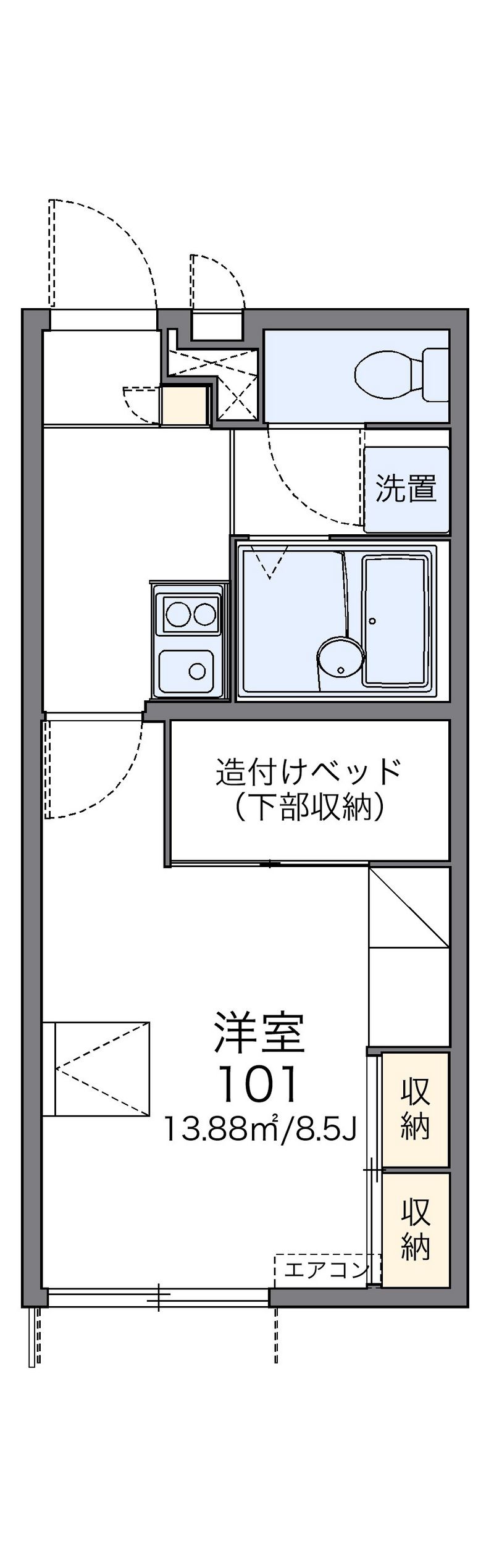 レオパレスＳｅａ　Ｂｌｕｅ 間取図