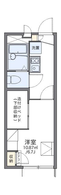 レオパレス蜂ヶ岡 間取り図