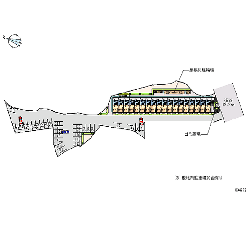 レオパレスブリエ 月極駐車場