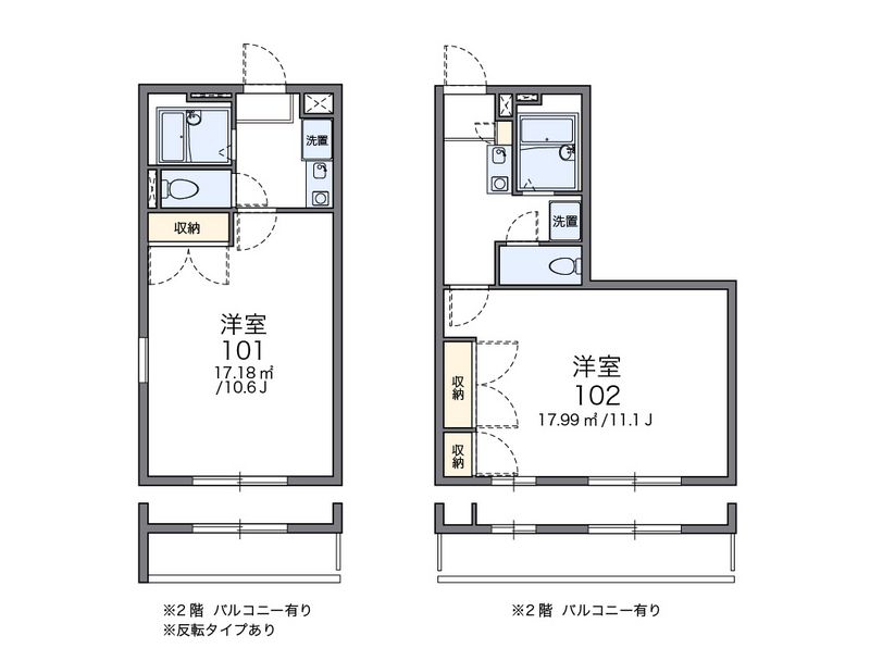 レオパレス飾西 間取図