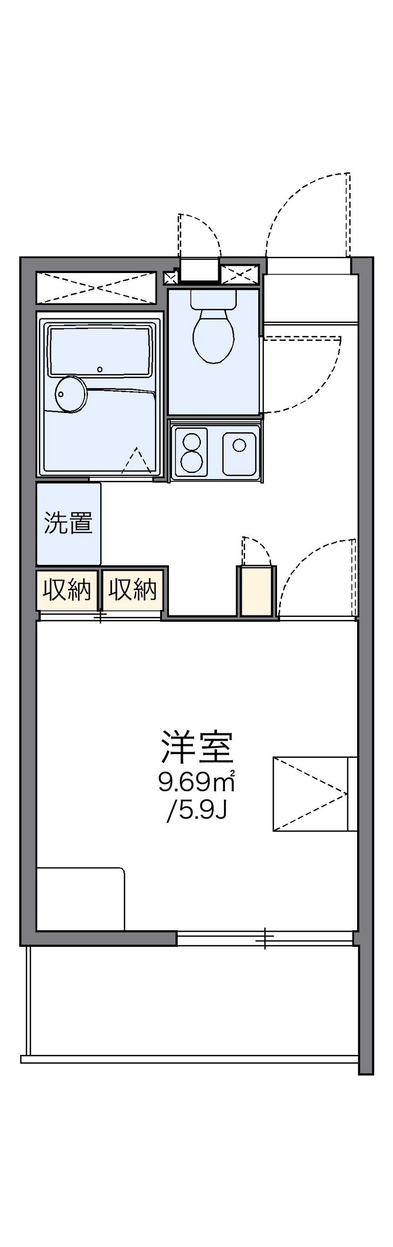 レオパレス西砂川 間取図
