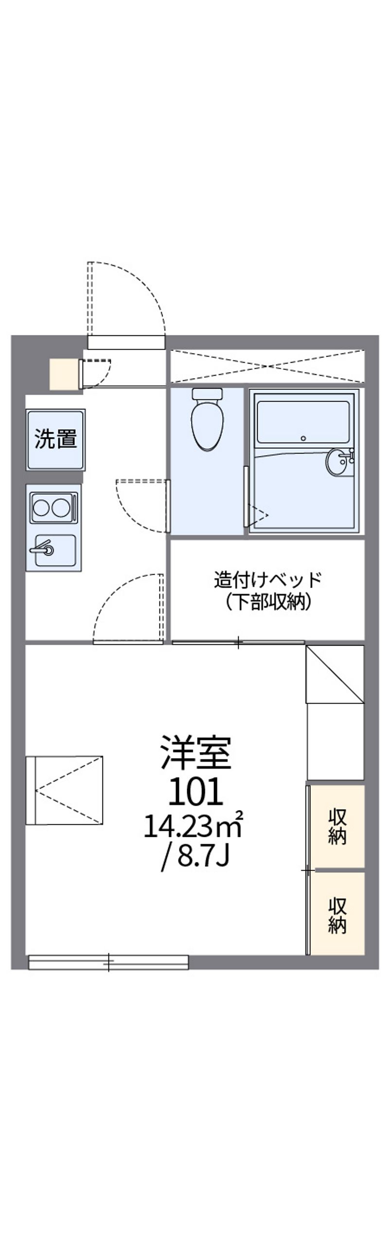 レオパレスＳｏｕｔｈ１０２０ 間取図